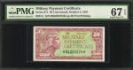 Military Payment Certificate. Series 611. 50 Cent. PMG Superb Gem Uncirculated 67 EPQ.