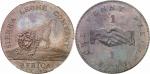 Colonie Britannique. Penny 1791 en bronze, Birmingham, 32 mm.