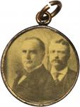 1900 William McKinley and Theodore Roosevelt Image Pendant with Indian Cent. 19.5 mm, without loop. 