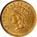 1862 Gold Dollar. MS-61 (NGC).