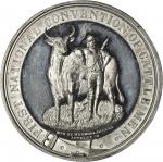1884 National Convention of Cattle Men. White Metal. 50.4 mm. Julian CM-35. Mint State.