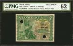 SOUTH AFRICA. Standard Bank of South Africa Ltd. 5 Shillings, 1900-20. P-Unlisted. Specimen. PMG Unc