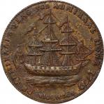 1778-1779罗德岛船舶奖章 PCGS AU 55 1778-1779Rhode Island Ship Medal