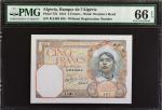 ALGERIA. Banque de lAlgérie. 5 Francs, 1941. P-77b. PMG Gem Uncirculated 66 EPQ.