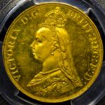 GREAT BRITAIN Victoria ヴィクトリア(1837~1901) 5Pounds 1887  PCGS-MS63+ UNC