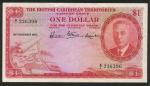 BRITISH CARIBBEAN TERRITORIES, Currency Board, $1 (2), 28 November 1950, serial number A/1 226396, 1