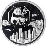1987年第6届香港国际硬币展览会纪念银章5盎司 PCGS Proof 68