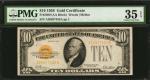 Fr. 2400. 1928 $10 Gold Certificate. PMG Choice Very Fine 35 EPQ.
