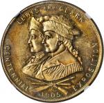 1905 Lewis and Clark Centennial Exposition. U.S. Government Building Dollar. Gilt Bronze. 37 mm. HK-