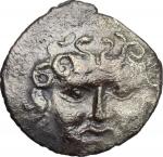 Greek Coins, Motya. AR Litra, c. 405-400 BC. Jenkins, Punic pl. 24,4, Campana 15 b. 0.63 g.  13 mm. 