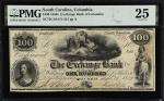 Columbia, South Carolina. Exchange Bank of Columbia. 1850s  $100. PMG Very Fine 25.