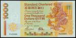 Standard Chartered Bank,$1000, 1 January 1997, serial number P422685,orange and multicolour underpri