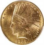 1915 Indian Eagle. Unc Details--Cleaned (PCGS).