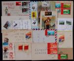 1970年代贴编号邮票实寄封一组15件，保存较好，请预览 RMB: 500-1,000               