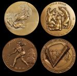 Lot of (4) 1969 and 1970 Society of Medalists Medals. Bronze. Mint State.