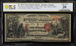 Atchison, Kansas. $5 1875. Fr. 403. The Atchison NB. Charter #2082. PCGS Banknote Very Fine 20.