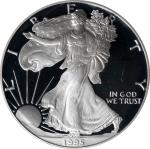 1995-W Silver Eagle. Proof-69 Ultra Cameo (NGC).