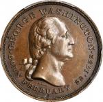 1732 (ca. 1860) Washington / Franklin Medal by Merriam. First Obverse. Copper. 32 mm. Musante GW-326
