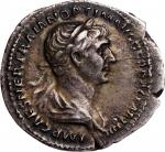 TRAJAN, A.D. 98-117. AR Denarius (3.23 gms), Rome Mint, A.D. 116. EXTREMELY FINE.