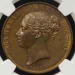 GREAT BRITAIN Victoria ヴィクトリア(1837~1901) Penny 1858 NGC-MS62BN AU