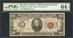 Fr. 2305. 1934A $20 Hawaii Emergency Note. PMG Choice Uncirculated 64 EPQ.