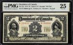 CANADA. Dominion of Canada. 2 Dollars, 1914. DC-22c. PMG Very Fine 25.