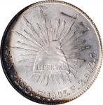 1903-Zs FZ年墨西哥鹰洋壹圆银币。萨卡特卡斯铸币厂。 MEXICO. Peso, 1903-Zs FZ. Zacatecas Mint. PCGS MS-65+.