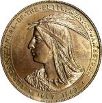 1907 Jamestown Tercentennial Exposition. Official Medal. HK-347. Rarity-4. Gilt. MS-63 (PCGS).
