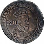 GREAT BRITAIN. Shilling, ND (1603-04). London Mint; mm: thistle. James I. PCGS AU-53.