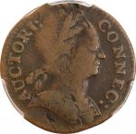 1785 Connecticut Copper. Miller 6.4-K, W-2425. Rarity-6. Bust Right. Fine-12 (PCGS).