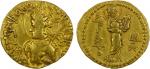 KUSHAN: Huvishka, ca. 151-190, AV dinar (7.88g), G-286, Mitch-3196, half-length profile bust of king
