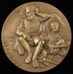 1980年澳门，卡蒙斯高浮雕纪念大铜章一枚。