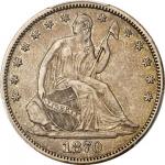 1870-CC Liberty Seated Half Dollar. WB-5. Rarity-6. AU-50 (PCGS).