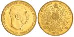 Austria. Franz Josef (1848-1916). 100 Corona, 1915. Restrike. Bare, older head right, rev. Crowned I