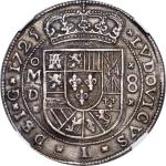 1725/3年墨西哥路易斯一世8里亚尔 NGC AU 55 MEXICO. "Royal" Presentation Cob 8 Reales, 1725/3-Mo D. Mexico City Mi