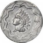 Undated (Circa 1860) Private Experimental Coin. Judd-C1861-9, Pollock-Unlisted. Rarity-8. White Meta