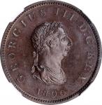 BAHAMAS. Penny, 1806. George III. NGC PROOF-64 Brown.