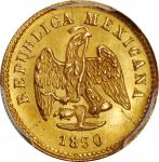 MEXICO. Peso, 1890-Zs Z. Zacatecas Mint. PCGS MS-64 Gold Shield.