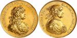 Michael Korybut (1669-1673). Médaille en or de 10 ducats, célébrant le mariage du roi et d’Eleonora 