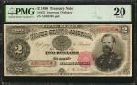 Fr. 355. 1890 $2 Treasury Note. PMG Very Fine 20.