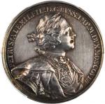 RUSSIA. Capture of Kexholm Silver Medal, ND (1710). Peter I (The Great) (1689-1725). PCGS SP-62 Secu