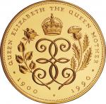 Great Britain. 1990. Gold. NGC PF69 ULTRA CAMEO. Proof. 5Pound. 90th Anniversary of the Birth of the