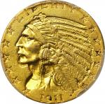 1911 Indian Half Eagle. AU Details--Ex Jewelry (PCGS).