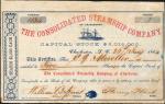 Confederate Blockade Runner Certificate. Charleston, South Carolina. Consolidated Steamship Company 