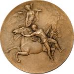 FRANCE. Equestrian Contest Bronze Medal, 1908. Paris Mint. UNCIRCULATED.