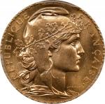 1911年法国20法郎金币。巴黎铸币厂。FRANCE. 20 Francs, 1911. Paris Mint. PCGS MS-66.