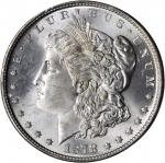 1878 Morgan Silver Dollar. 7 Tailfeathers. Reverse of 1879. MS-66 (PCGS).