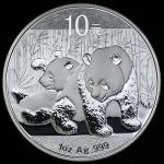 2010年熊猫纪念银币1盎司 完未流通