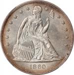 1860-O Liberty Seated Silver Dollar. OC-10. Rarity-6-. MS-62 (NGC).