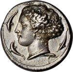 公元前406-367年西西里岛狄奥尼索斯一世德拉克马  SICILY. Syracuse. Dionysios I, 406-367 B.C